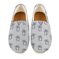 Grey Koala Pattern Print Casual Shoes
