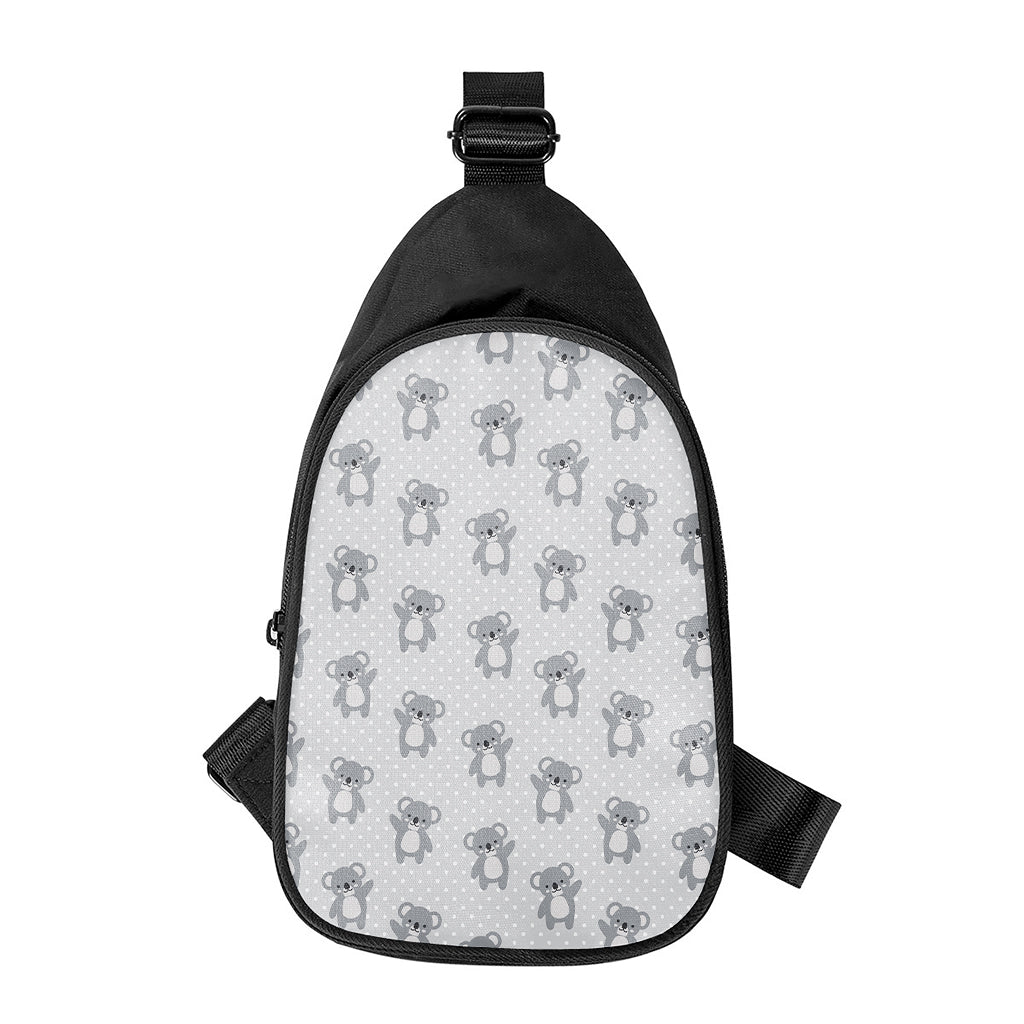 Grey Koala Pattern Print Chest Bag