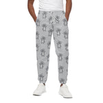 Grey Koala Pattern Print Cotton Pants