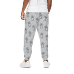 Grey Koala Pattern Print Cotton Pants