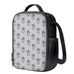 Grey Koala Pattern Print Crossbody Lunch Bag