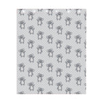 Grey Koala Pattern Print Curtain