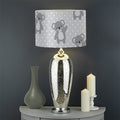 Grey Koala Pattern Print Drum Lamp Shade