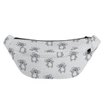 Grey Koala Pattern Print Fanny Pack