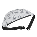 Grey Koala Pattern Print Fanny Pack