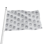 Grey Koala Pattern Print Flag