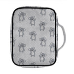 Grey Koala Pattern Print Front Pocket Bible Bag