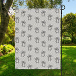 Grey Koala Pattern Print Garden Flag