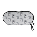 Grey Koala Pattern Print Glasses Case