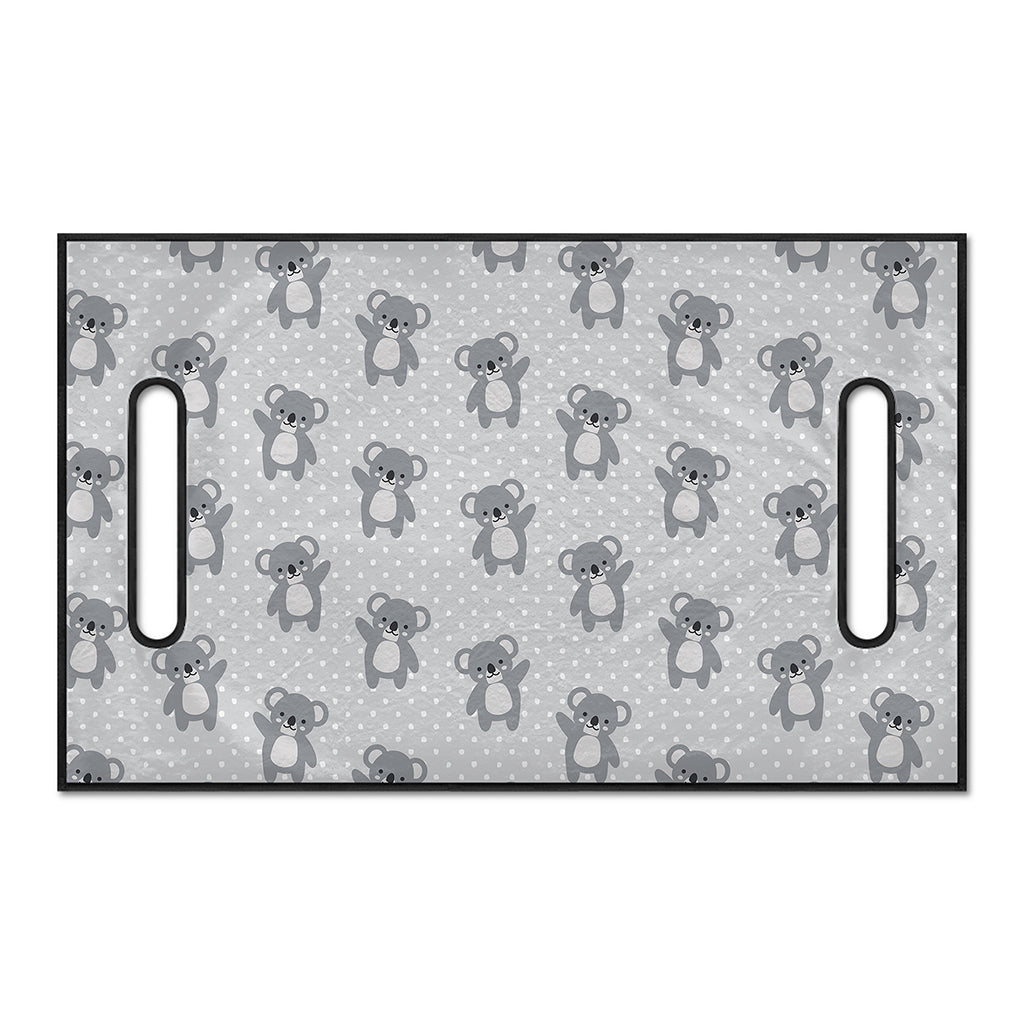 Grey Koala Pattern Print Golf Cart Seat Cover