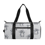 Grey Koala Pattern Print Gym Bag