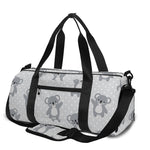 Grey Koala Pattern Print Gym Bag