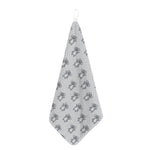 Grey Koala Pattern Print Hand Towel