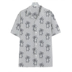 Grey Koala Pattern Print Hawaiian Shirt