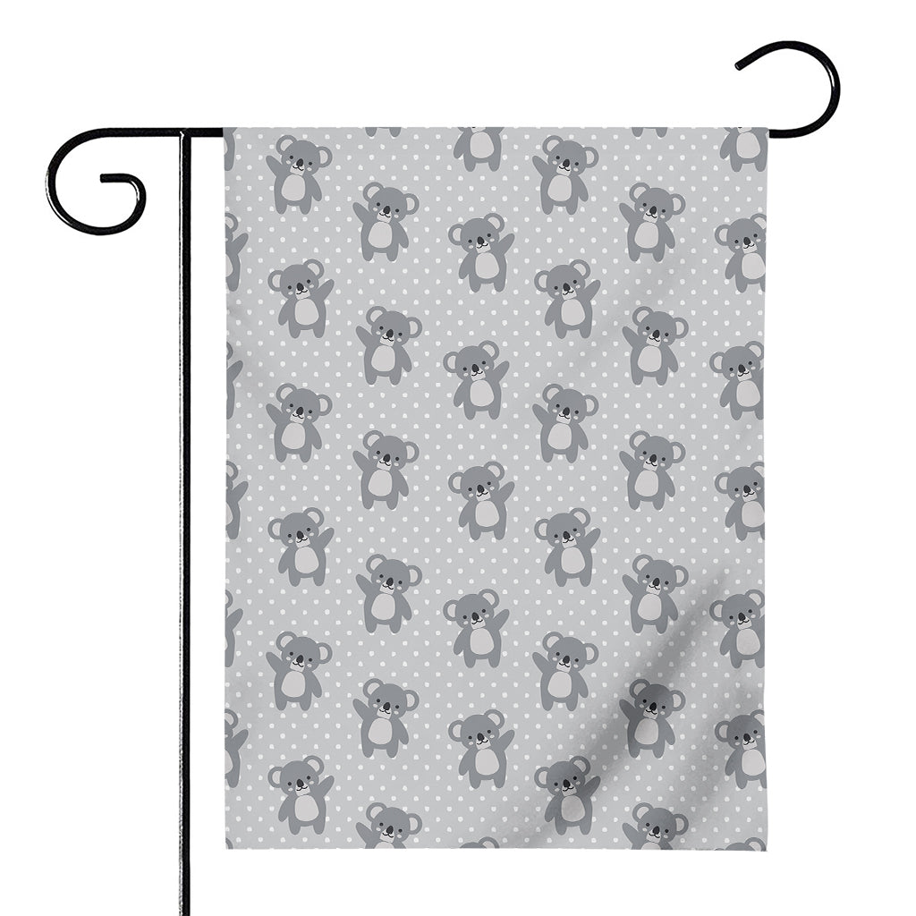 Grey Koala Pattern Print House Flag