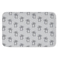 Grey Koala Pattern Print Indoor Door Mat