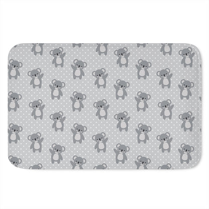 Grey Koala Pattern Print Indoor Door Mat