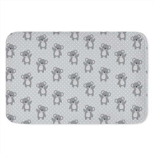 Grey Koala Pattern Print Indoor Door Mat