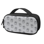 Grey Koala Pattern Print Insulin Cooler Travel Case