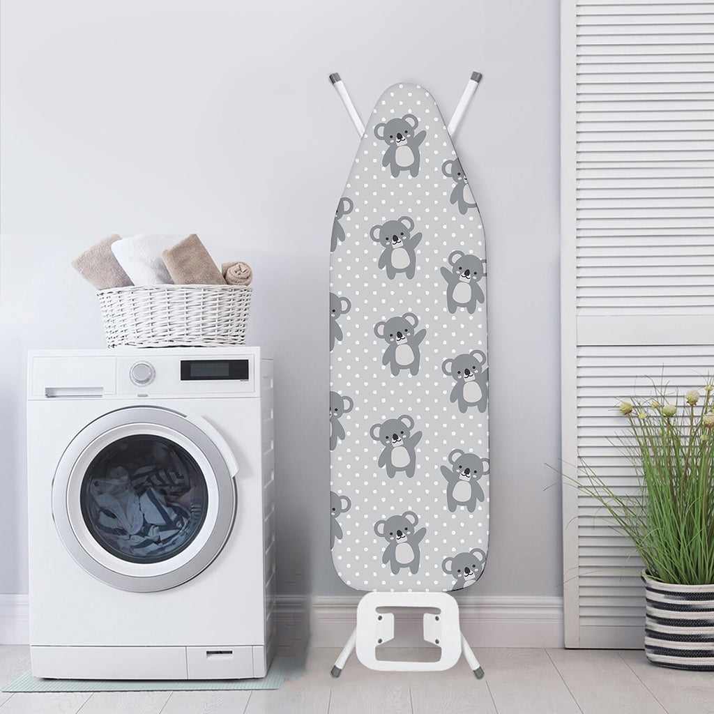 Grey Koala Pattern Print Ironing Board Cover