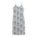 Grey Koala Pattern Print Jersey Midi Cami Dress