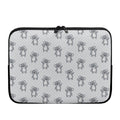 Grey Koala Pattern Print Laptop Sleeve