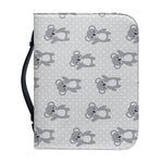 Grey Koala Pattern Print Leather Bible Cover