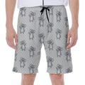 Grey Koala Pattern Print Men's Beach Shorts