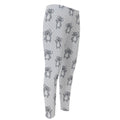 Grey Koala Pattern Print Men's Compression Pants