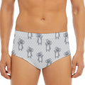Grey Koala Pattern Print Men's Triangle Swim Briefs