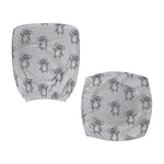 Grey Koala Pattern Print Office Chair Cover