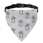 Grey Koala Pattern Print Over The Collar Dog Bandana