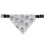 Grey Koala Pattern Print Over The Collar Dog Bandana