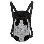 Grey Koala Pattern Print Pet Carrier Backpack