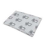 Grey Koala Pattern Print Pet Cooling Mat Cover
