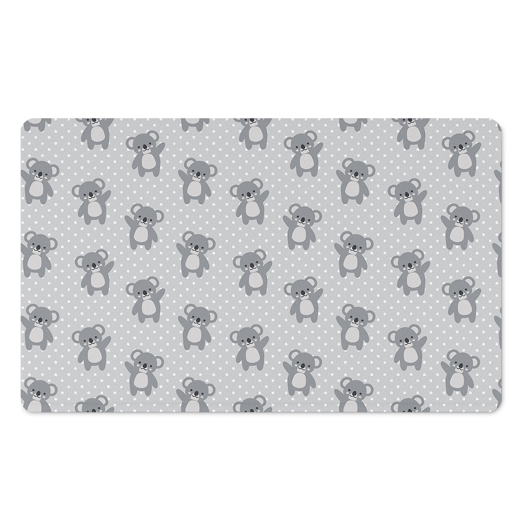 Grey Koala Pattern Print Polyester Doormat