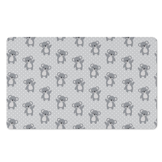 Grey Koala Pattern Print Polyester Doormat