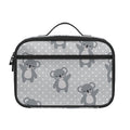 Grey Koala Pattern Print Portable Lunch Bag