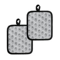 Grey Koala Pattern Print Pot Holders