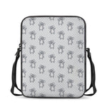 Grey Koala Pattern Print Rectangular Crossbody Bag