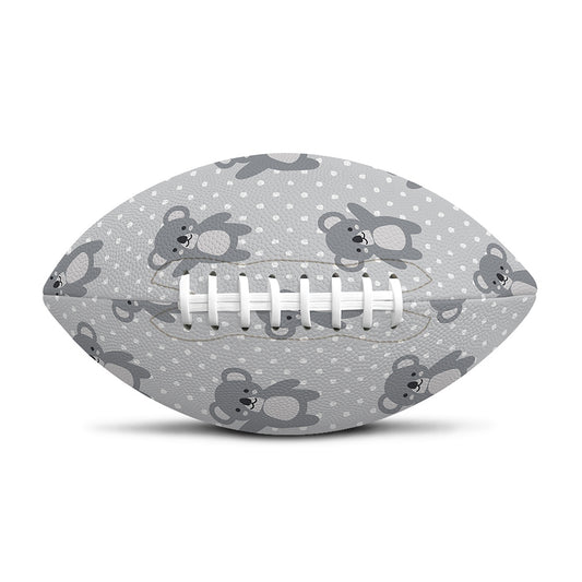 Grey Koala Pattern Print Rugby Ball