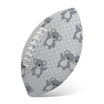 Grey Koala Pattern Print Rugby Ball