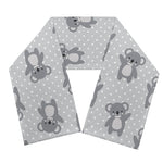Grey Koala Pattern Print Scarf