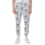 Grey Koala Pattern Print Scuba Joggers
