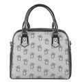 Grey Koala Pattern Print Shoulder Handbag