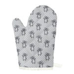 Grey Koala Pattern Print Single Oven Mitt