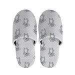 Grey Koala Pattern Print Slippers