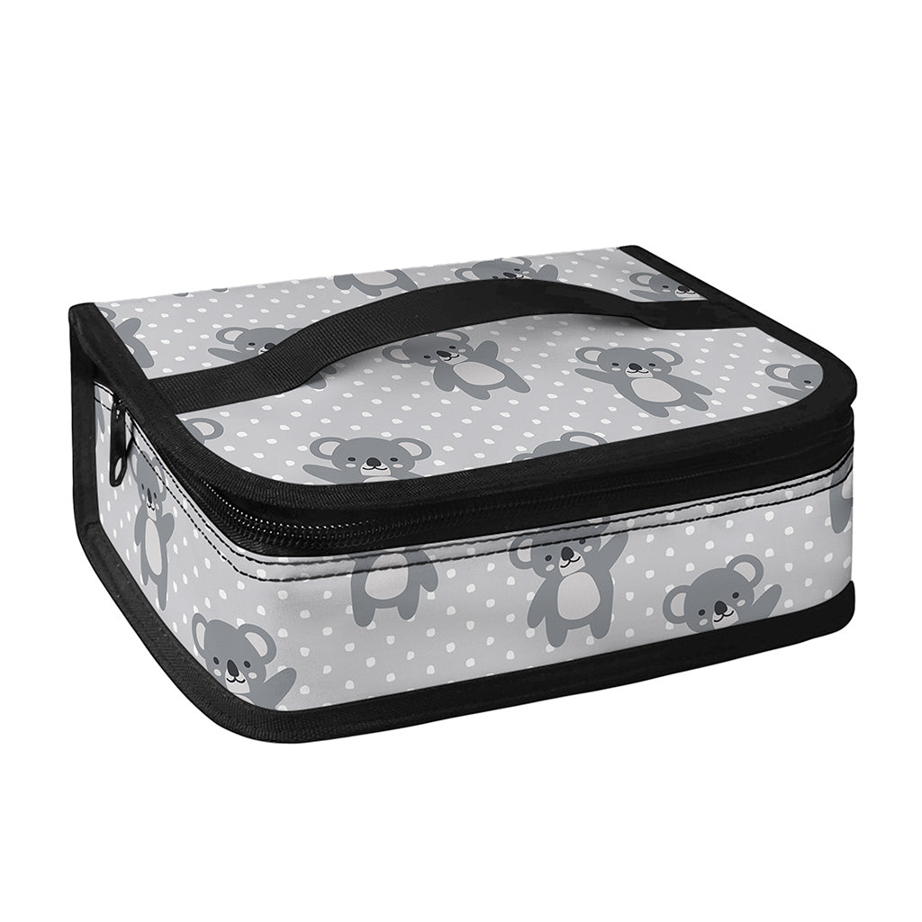Grey Koala Pattern Print Small Lunch Bag