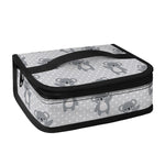 Grey Koala Pattern Print Small Lunch Bag