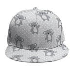 Grey Koala Pattern Print Snapback Cap